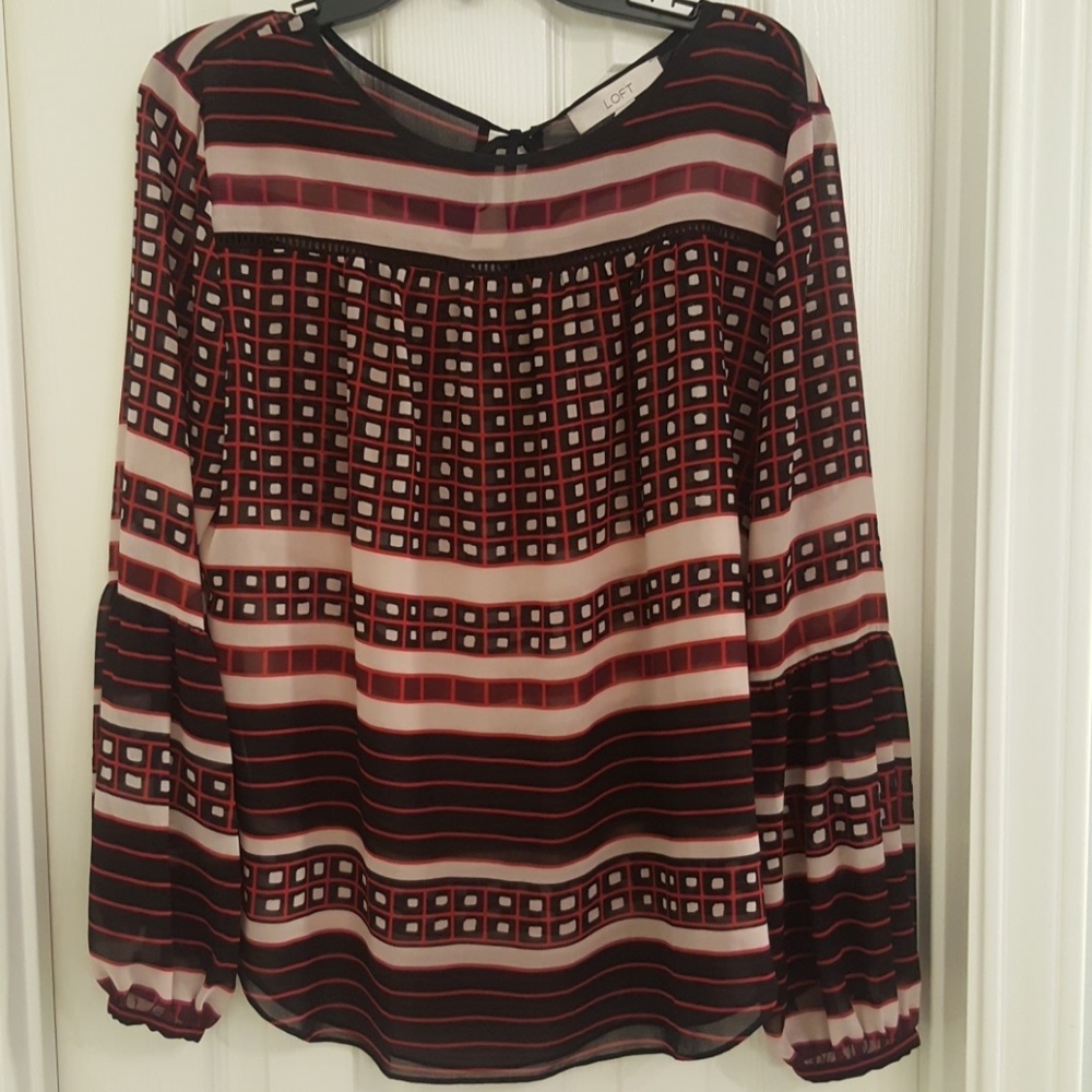 Ann Taylor LOFT blouse with bell sleeves. NWOT